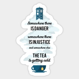 Universe traveller tea Sticker